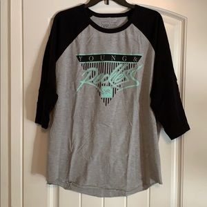 Young & Reckless graphic baseball style t-shirt